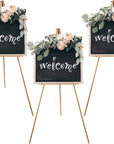 Wooden Easel Stand for Wedding Sign Poster Picture 63'' Beech Wood Display Easel for Floor Adjustable Painting Easel for Canvas
