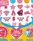 48 Pcs Pink Preppy Iron on Patches for Girls Cute Sew on Patches Y2K Applique Embroidered Repair Decorations DIY Accessories Craft for Backpack Hat Jackets Jeans Dress