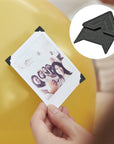 12 Sheets 288 Count Self-Adhesive Photo Corners Stickers, Acid Free Photo Mounting Corners for Scrapbooks, Memory Books, DIY Picture Album, Journal (Black)