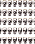 50 PCS Tibet Silver 4Mm Macroporous Skull Spacer Beads Great DIY Accessories for Jewelry Making Supplies in Bulk