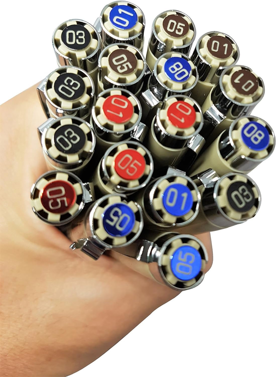 Pigma Micron Pen 005 Black Ink Marker Felt Tip Pen, Archival Pigment Ink, Fine Point for Artist Drawing Pens - 8 Pen Set