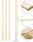 100Pcs 15.7X0.35 Inch Strong Natural Bamboo Sticks, Wooden Craft Sticks, Extra Long Sticks, Wood Strips for Craft Projects