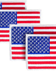 10Pack American Flag Patch, Iron on or Sew on Uniform Emblem, American Flag Morale Hook Patch (10)