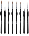 10Pack Detail Paint Brush Set - Premium Miniature Paint Brushes, Fine Detial Paint Brushes for Warhammer 40K Miniature Figures, Fine Detailing by