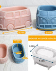 3D Bus Flower Pot Silicone Mold Container Bowl Resin Mold Retro Car Shape Candle Vessel Concrete Cement Mold Epoxy Resin Casting Silicone Molds Succulent Planter Storage Box DIY Art Crafts