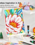 Acrylic Paint Set, 16 X12Ml Tubes Artist Quality Non Toxic Rich Pigments Colors Great for Kids Adults Professional Painting on Canvas Wood Clay Fabric Ceramic Crafts