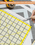 4 Piece Quilting Ruler,Acrylic Square Ruler,Quilting Templates,With Non Slip Rings 50 Pieces(4.5“X4.5”、6“X6”、9.5“X9.5”、12.5“X12.5”)