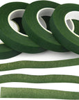 4 Rolls 1/2" Wide Floral Tapes for Bouquet Stem Wrapping and Floral Crafts,Wedding Bouquet,Dark Green,Light Green,Grass Green,Dark Brown