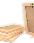 Unfinished Solid Wood Picture Frames for Arts Crafts, DIY Painting Project Stand or Hang on the Wall 6X8 Frame Size Holds 6X4 Pictures for Kids Craft Birthday, School Projects (12)