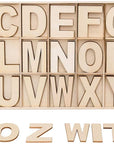 162 Pieces 2 Inch Wooden Letters with Storage Tray, 2 in Wood Alphabet Letters for Crafts, Small 2" Unfinished Wooden Craft Letters for Wall Decor, DIY, Learning Abcs, 6Pcs for Each Wood Letter