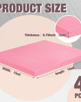 4 Pieces 1' X 1' Pink Insulation Foam 0.79 Inch Thick Polystyrene Rectangles XPS Foam Board Craft Foam for Insulating DIY Modeling Art Supplies