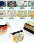 4 Pieces Inspirational Bible Verse Pencil Pouch Christian Pencil Case Scripture Canvas Makeup Bags for Students Office Journaling Supplies (Bible Verse Pattern,8.7 X 5.5 Inch)