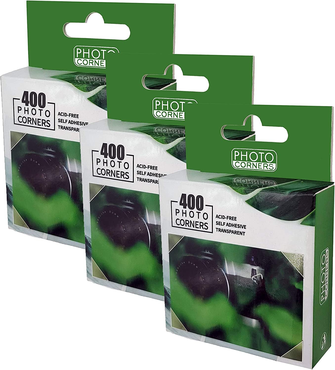 Photo Corners 400 Pcs Clear Self-Adhesive Picture Mounting Corner Stickers for DIY Scrapbook, Album, Journal, 400 Pcs/Pack.