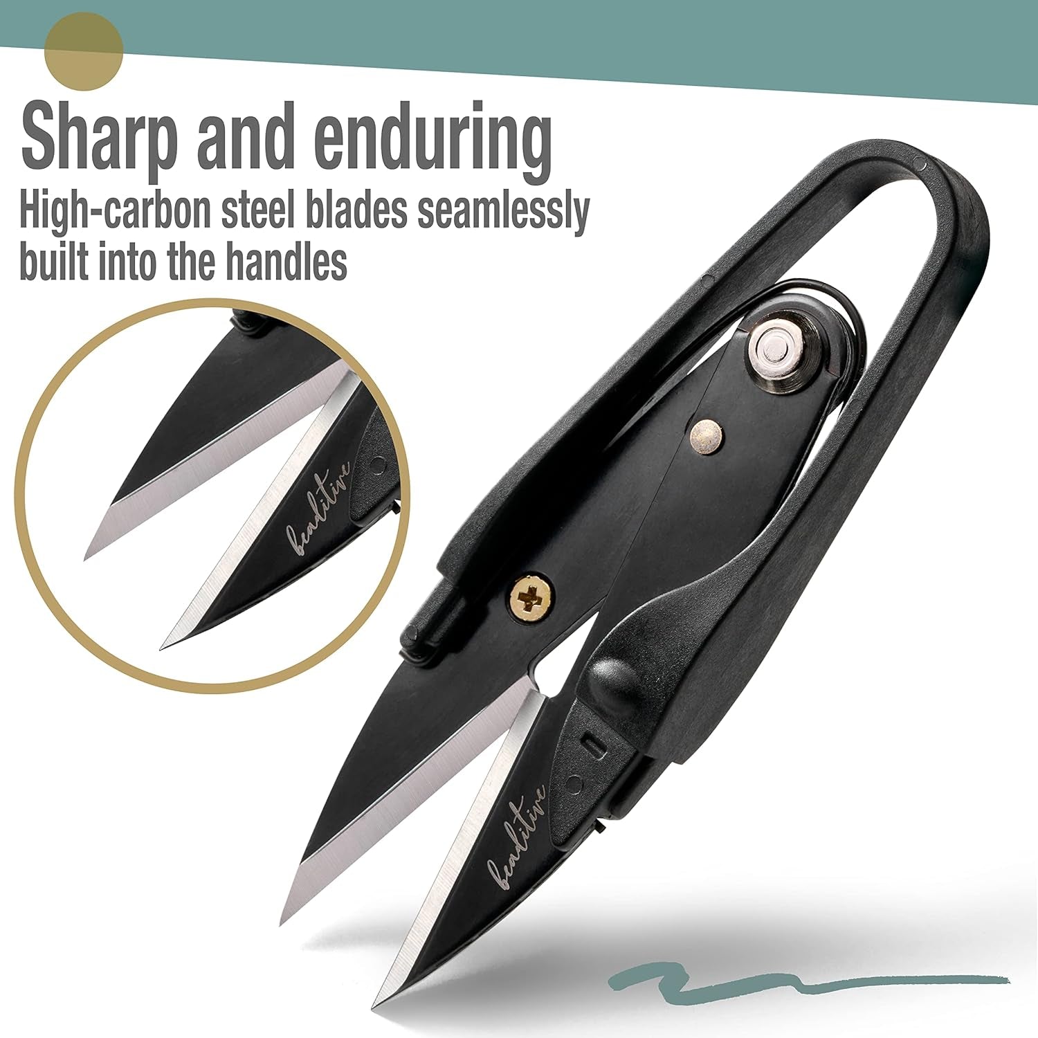 Premium Thread Snips - Thread, Yarn, Embroidery Snipper for Sewing, Quilting, Knitting, Jewelry Making - High-Carbon Steel Blades with Protective Cap and Lanyard