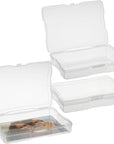 24 Photo Storage Boxes for 4X6 Pictures, Photo Organizer Storage Containers with 40 Blank Labels (Clear, 64 Total Pieces)