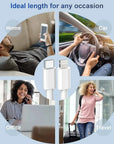 USB C to Lightning Cable for iPhone Charger 3Pack 6 FT MFi Certified Fast Charging Cord, Usbc to Lightning Cable Compatible with