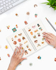 Reusable Sticker Storage Book Collecting Album Stickers Organizer Book A5 Size with Plastic Cover 40 Sheets Release Paper for Stickers Holder Collection (Black)