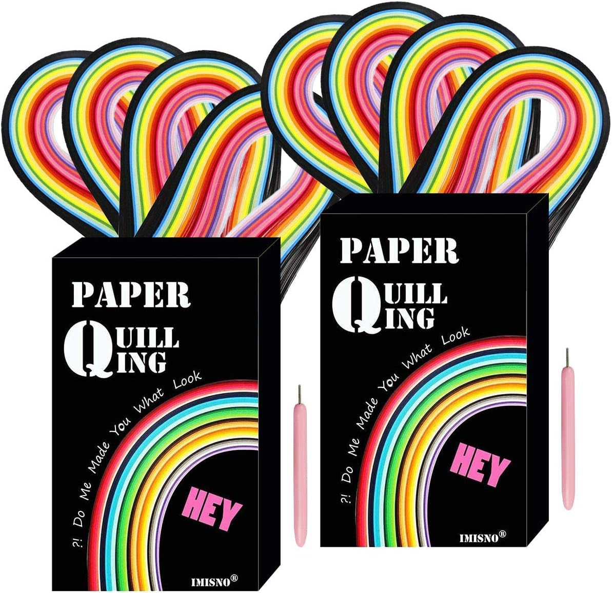 Paper Quilling Strips Set 1040 Strips 26 Colors (3/5/7/10Mmx38Cm,Pack of 4 Sets)