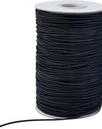 100 Yards 2 Mm Elastic Cord Stretch String Elastic Fabric String Beading Cord Craft Thread for Jewelry Bead Craft Making (Black)
