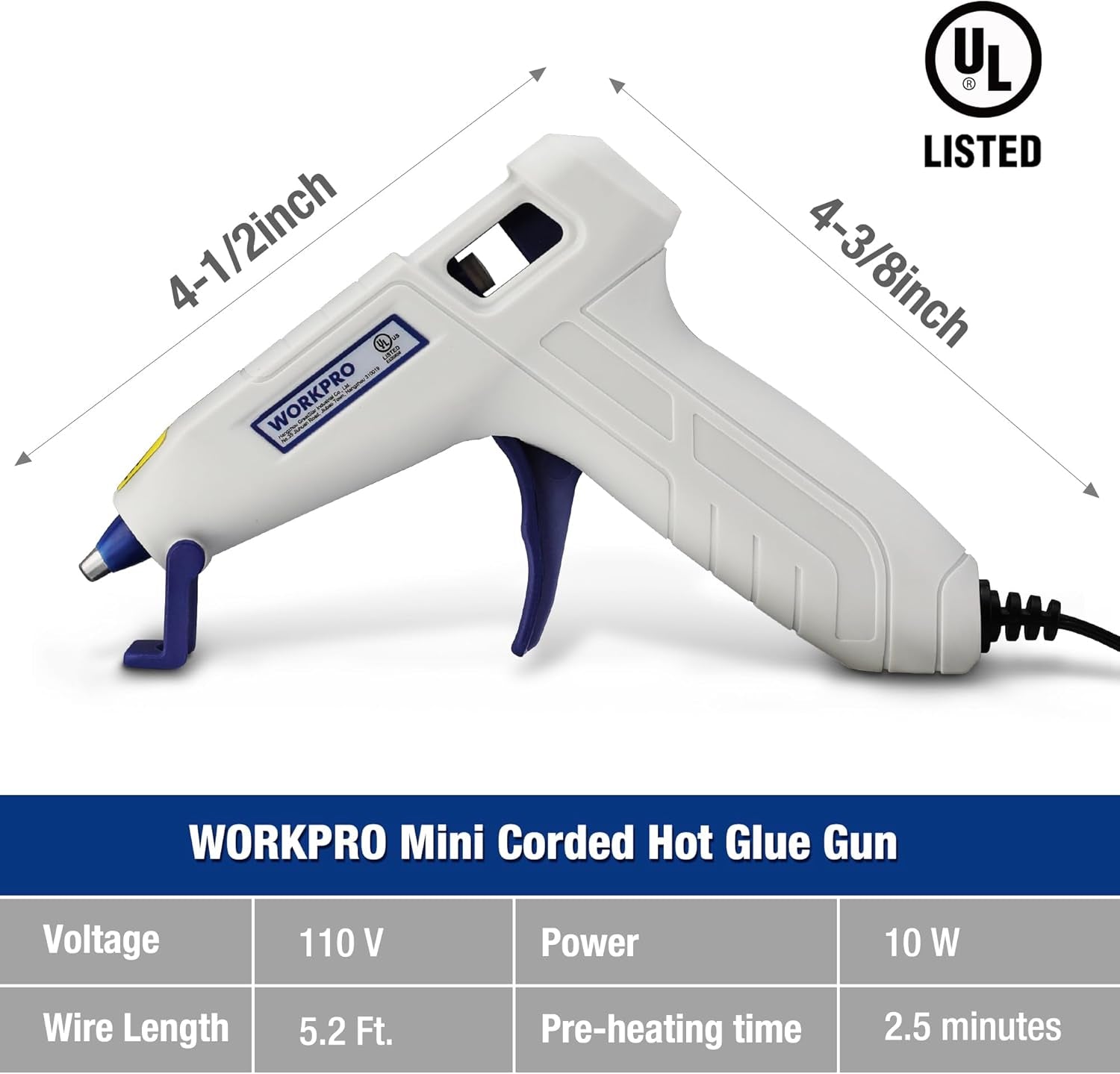 Mini Hot Glue Gun Kit, 20Pcs Hot Glue Sticks Included, Lightweight Hot Melt Glue Gun for Decoration, Craft, School Art, DIY, Home Repairs