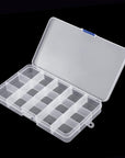 Transparent Plastic Grid Box Storage Organizer for Display Collection with Adjustable Dividers - 15 Clear Grids - 6.9"X4"X0.9"