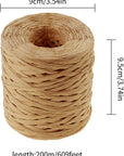 218 Yards Raffia Paper Craft Ribbon Packing Paper Twine, 1/4 Inch by 218 Yards (Kraft)