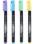 56448 Fudenosuke Brush Pens, Pastel, 6-Pack