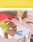 White Glue Stick Washable Glue Stick for Crafts Home School Classroom Students Teachers Employees Scrapbooking Crafting Supplies(100 Pcs)