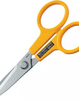 5" Serrated Edge Stainless Steel Scissors (SCS-1) - 5 Inch Multi-Purpose Heavy Duty Scissors W/ Sharp Blades & Comfort Grip for Home, Office, Fabric, Sewing, Kitchen, Industrial Materials