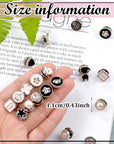80 Sets Brooch Pin Assorted Instant Buttons Jean Buttons Pins Mini Pins Shirt Brooch Buttons Small Safety Lapel Pins for Women Clothes Jeans Coat Dress Hat Decoration, 0.39 Inch