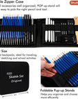 Sketching and Drawing Pencils Set, 37-Piece Professional Sketch Pencils Set in Zipper Carry Case, Drawing Kit Art Supplies with Graphite Charcoal Sticks Tool Sketch Book for Adults Kids