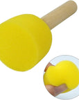 30 Pcs Assorted Size round Sponges Brush Set 4 Sizes DIY Painting Tools- Yellow