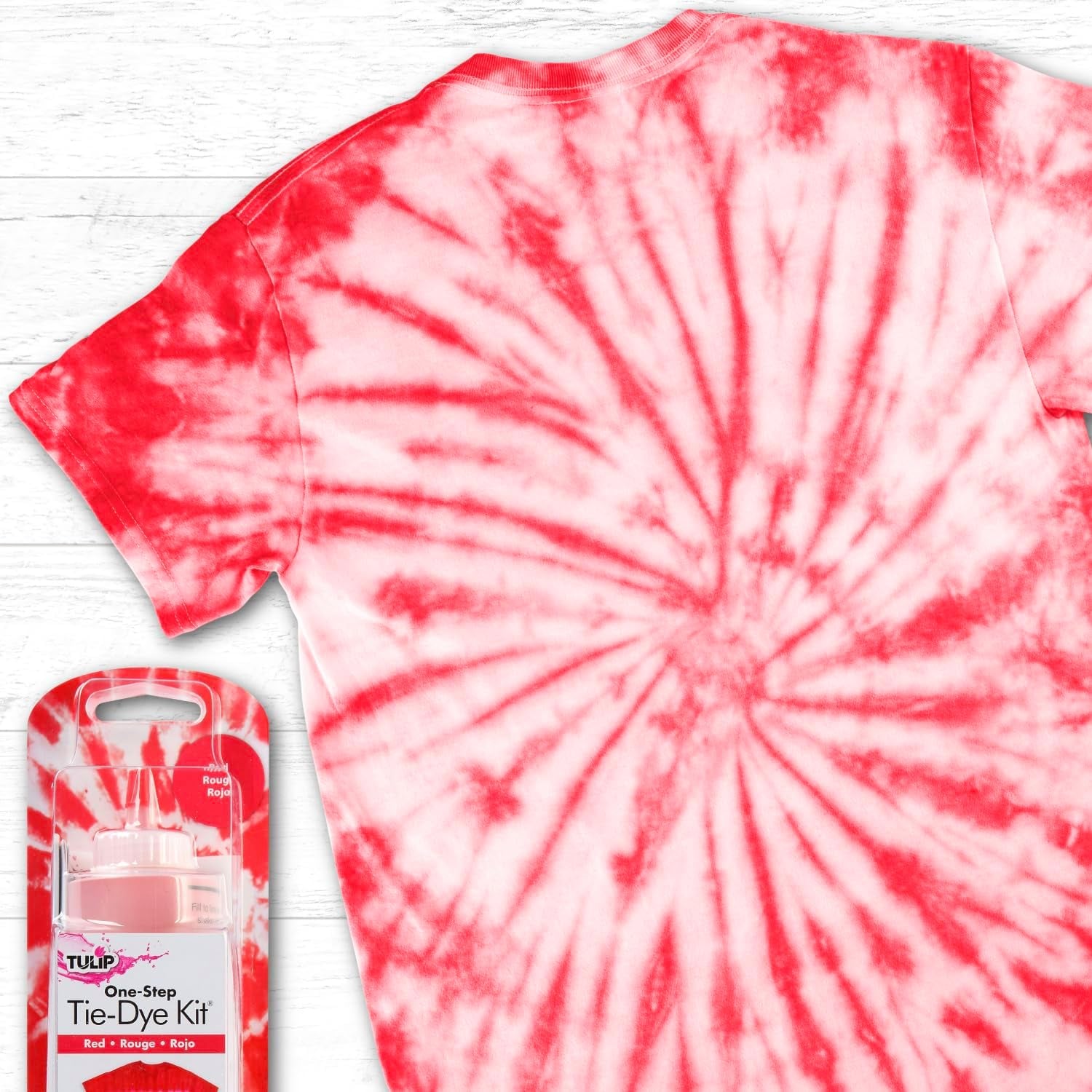One-Step Tie-Dye Kit  Fabric Dye Open Stock 21543 Fdy Opstk Red 3/36, as Detailed