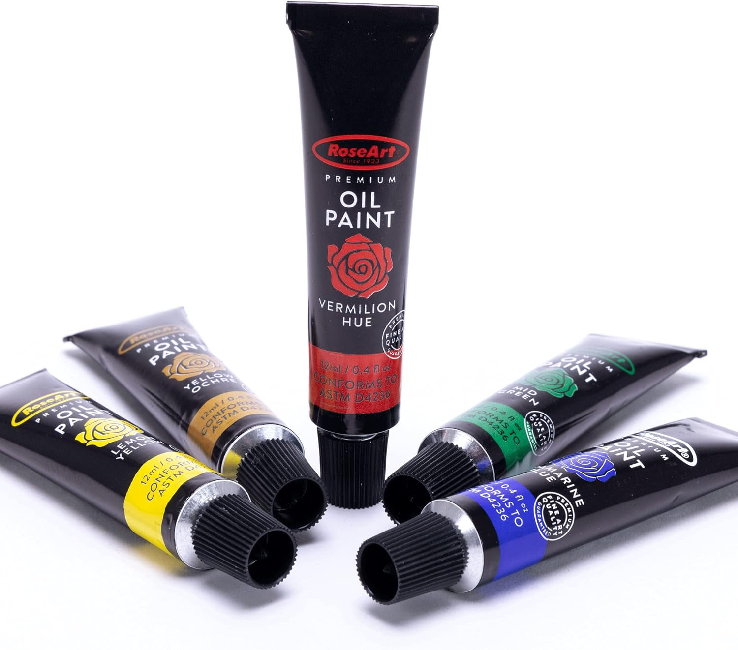 Premium Oil Paint - Set 12 Colors, Maximum Strength Pigmented Oil Paints for Professionals, Students,