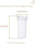 Floral Water Tubes 1.6 Inch Plastic Water Tubes for Floral Flower Vials with Caps for Flower Arrangement Decoration (Clear, 20 Pcs)