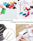 Mini Travel Sewing Kit,  DIY Premium Sewing Supplies,Basic Sewing Kit for Adults,Beginners,Home,Emergency Filled with Repair Kit and Sewing Needles,Thread,Scissors,Thimble,Tape Measure Etc