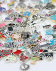 100 Pcs Floating Charms Assorted Mix DIY for Floating Lockets Glass Living Memory Lockets,Random Style
