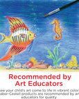 Watercolor Crayons with Brush, 15 Colors - Premium Quality Art Supplies for Kids