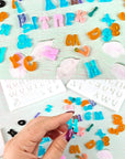3Pcs Mini Letter Resin Molds - Small Silicone Number Alphabet Epoxy Casting Mold for DIY Keychain Pendant Earring Jewelry, Gummy Candy Chololate Cake Decoration