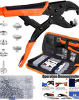 60-Set Snap Fastener Tool Kit, 15Mm Metal Snap Buttons + Heavy Duty Pliers for Leather, Boat Cover Snaps, DIY Covers, and Canvas Snap Replacement