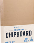 Chipboard Sheets 8.5" X 11" - 100 Sheets of 22 Point Chip Board for Crafts - This Kraft Board Is a Great Alternative to MDF Board and Cardboard Sheets