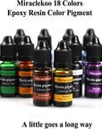 18 Colors Epoxy Resin Color Pigment Liquid Resin Color Dye Translucent Resin Colorant