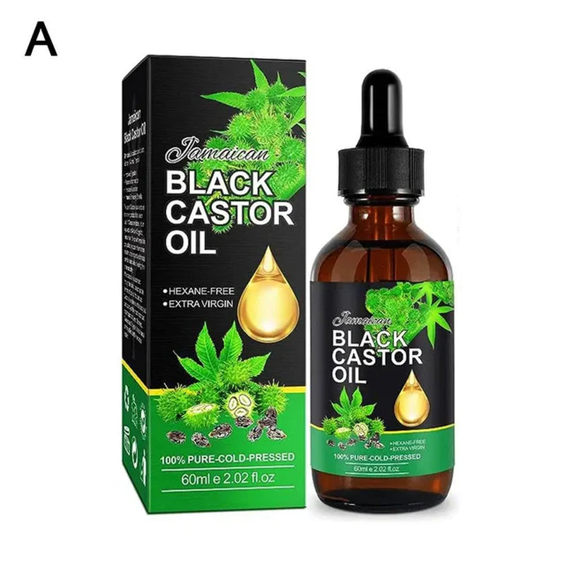 Organic Castor Oil 100% Pure Natural Jamaican Black Body Pressed Oil Eyebrows-Hair Eyelashes and Cold Oil Castor Oil N8J2