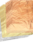 300Pcs Imitation Gold Leaf Sheets for Art, Gilding Crafting, Painting, Furniture Decoration, Jewelry Making (5.5" X 5.5" Gold, Silver and Rose Gold)