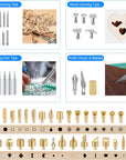116Pcs Wood Burning Kit, Professional Wood Burning Tool with Soldering, DIY Creative Tools Adjustable Temperature 220~480℃ Wood Burner Soldering Pen for Embossing/Carving/Soldering & Pyrography