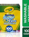 Super Tips Marker Set (100Ct), Fine Point Washable Markers, Drawing Markers for Kids & Adults, Great for Thick & Thin Lines