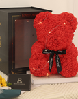 Valentine's Day Gift Rose Bear Eternal Flower Rose Teddy Bear PE Foam Bear 25cm Valentines Day