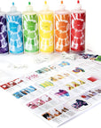 One-Step Tie-Dye Kit Extra Large Block Party 16 Oz Easy Squeeze Bottles, All-In-1 Kit for Group Activity Tie-Dye, 6, Vibrant Colors