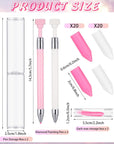2 Pcs Diamond Painting Pen with 40 Pcs Diamond Painting Wax Diamond Painting Pen Replacement Wax Glue Diamond Art Accessories and Tool Quickly Pick up Beads Gems for DIY Painting Craft