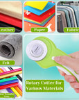 Rotary Cutter Set,  Self Healing Sewing Mats Rotary Cutter and Mat 45Mm Rotary Fabric Cutter Set with 2 Blades Rotary Cutting Mat for Crafts Fabric Quilting Hobby (9" X 12" (A4))